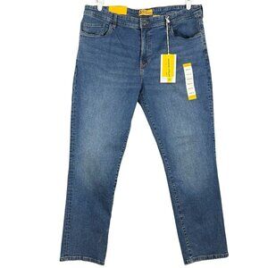REGAL EXCHANGE Men Blue Denim Jean 40X32 Super Stretch Straight Leg Mid Rise NWT